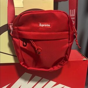 Supreme Red Belt Bag